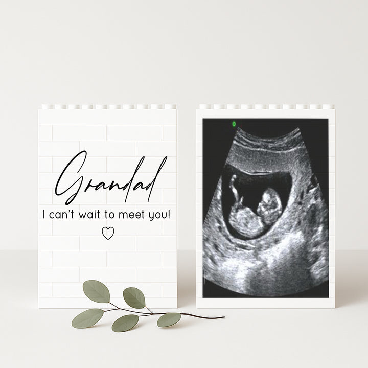 Personalised Grandad I Can't Wait Scan Building Blocks