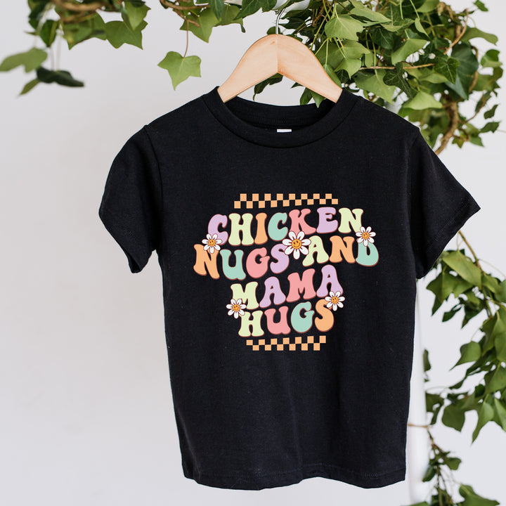 Retro Chicken Nugs and Mama Hugs Childrens T-shirt