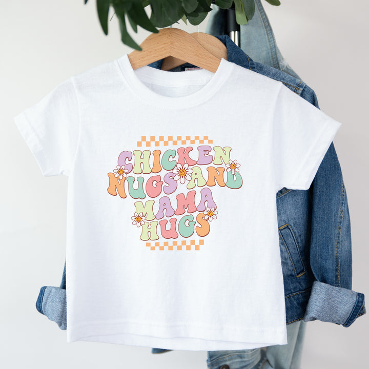 Retro Chicken Nugs and Mama Hugs Childrens T-shirt