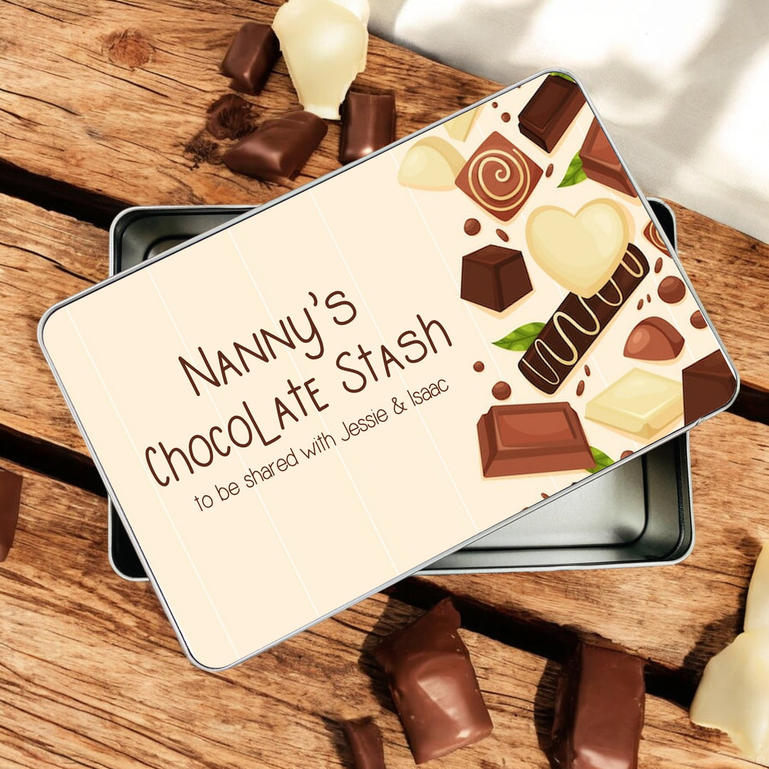 Personalised Grandma's Chocolate Stash Gift Tin