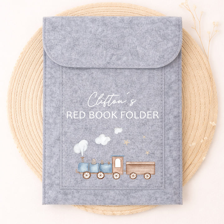 Personalised Blue Trains Red Book Cover