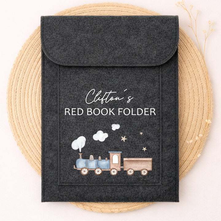 Personalised Blue Trains Red Book Cover