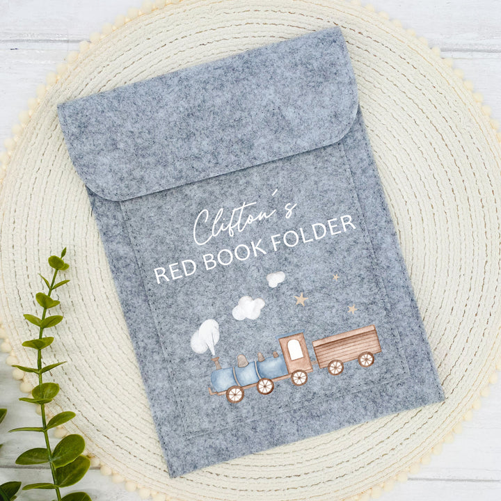Personalised Blue Trains Red Book Cover
