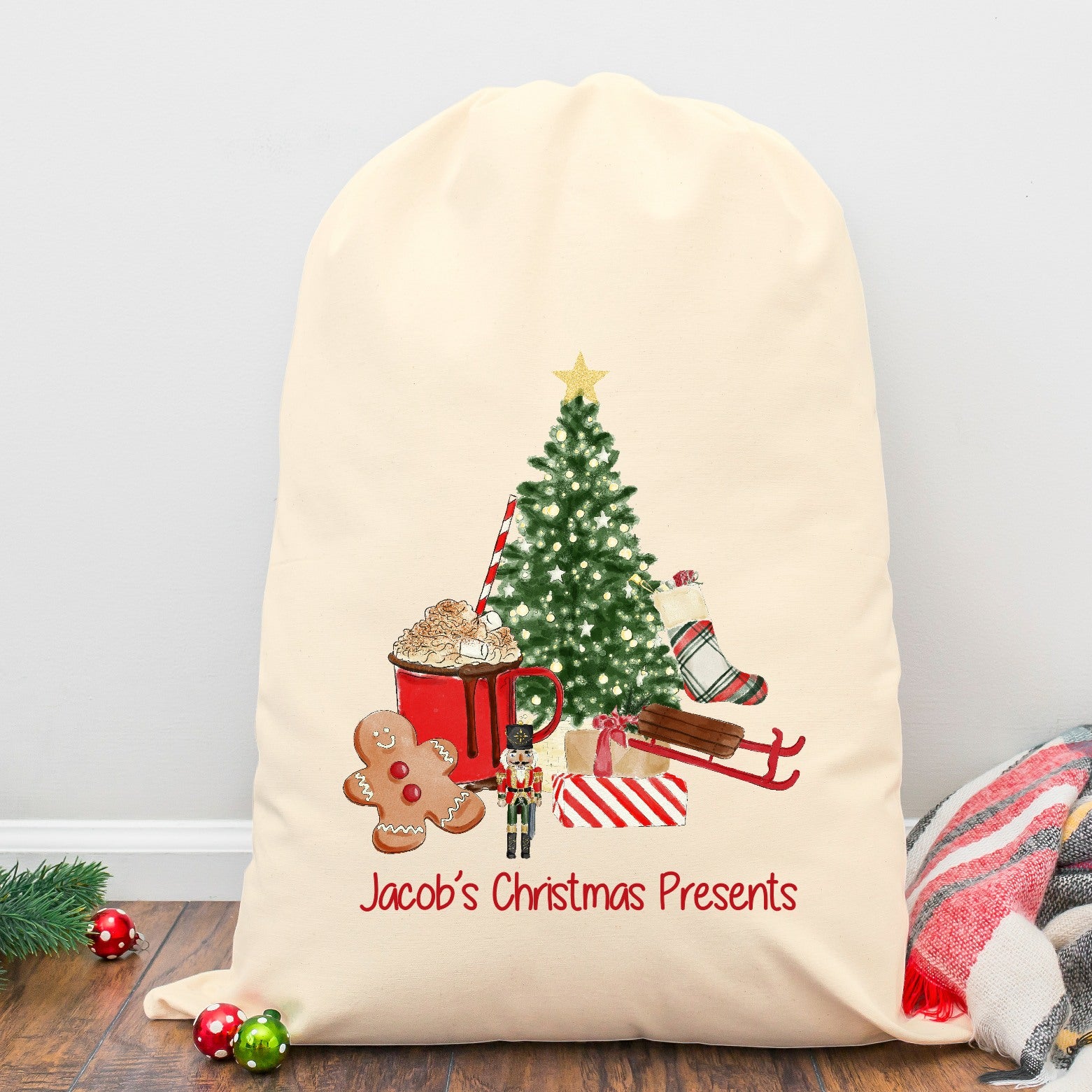 Personalised Classic Christmas Eve Sack