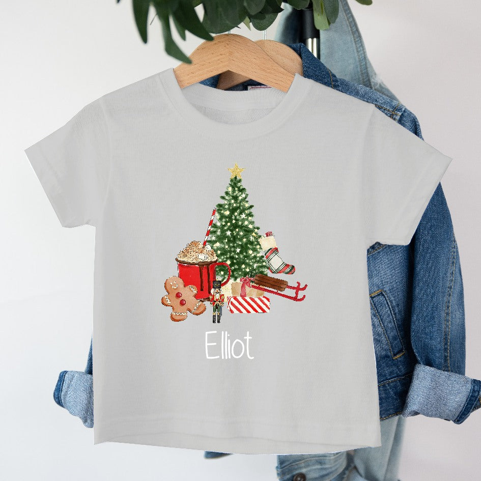 Personalised Classic Christmas Kids T-shirt