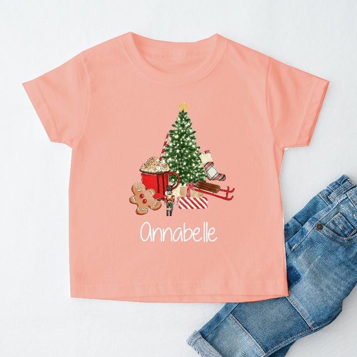 Personalised Classic Christmas Kids T-shirt