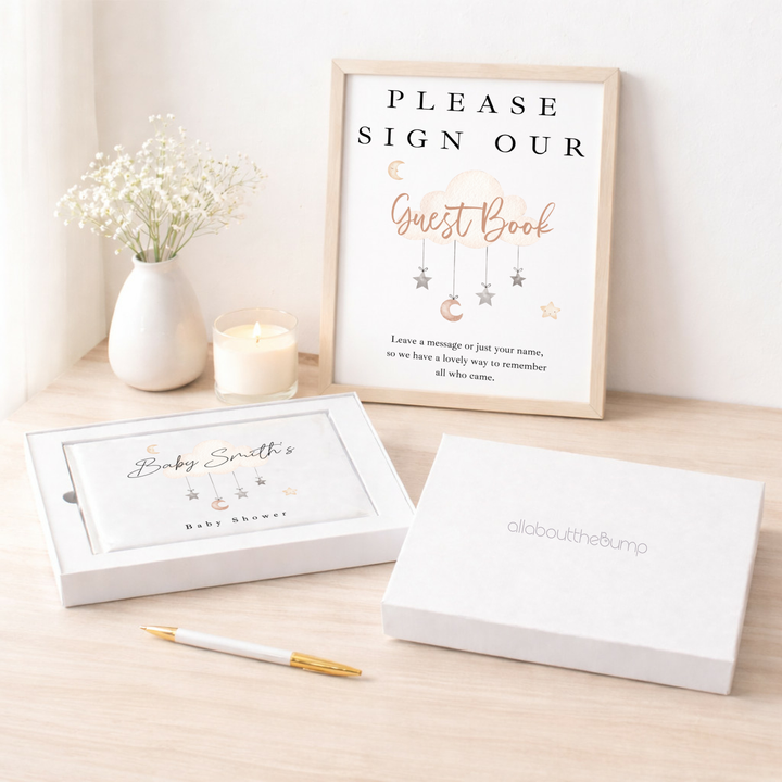 Personalised Clouds Baby Shower Guest Book