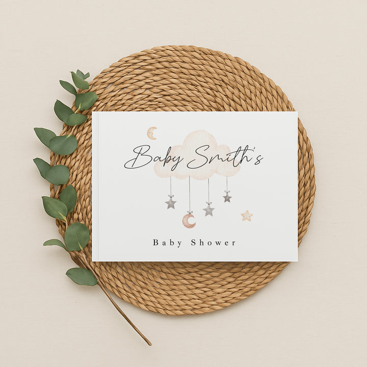 Personalised Clouds Baby Shower Guest Book