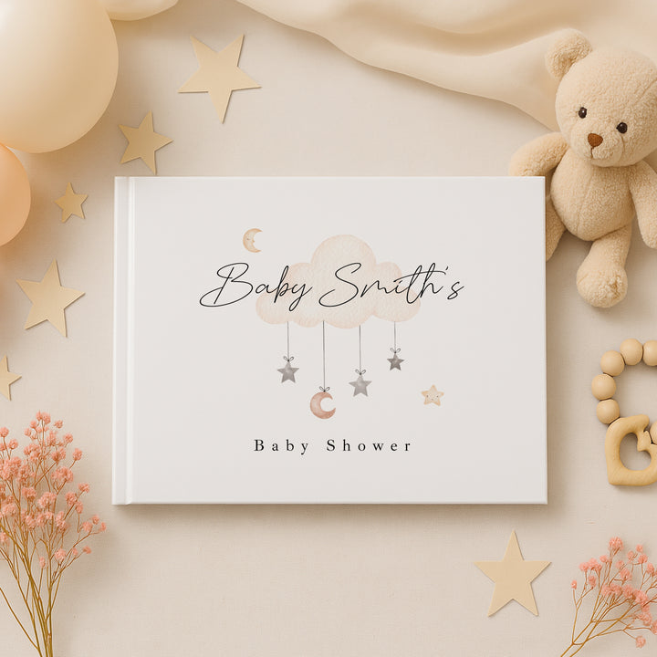 Personalised Clouds Baby Shower Guest Book