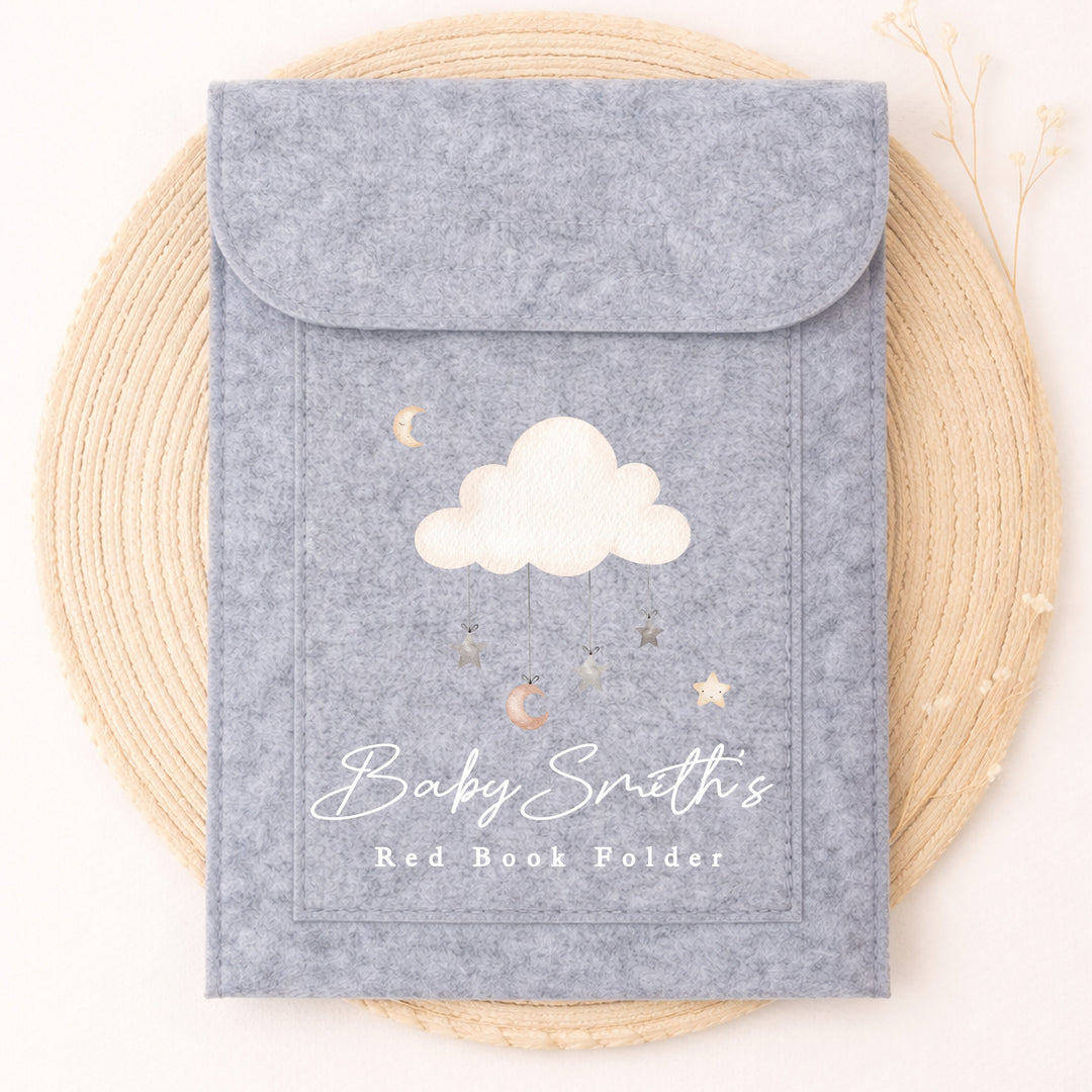 Personalised Clouds Red Book Cover