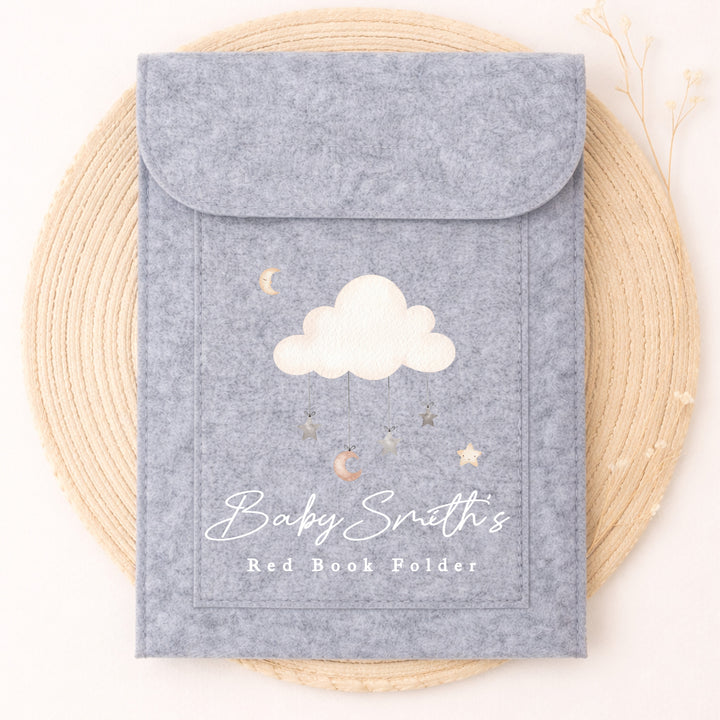 Personalised Clouds Red Book Cover