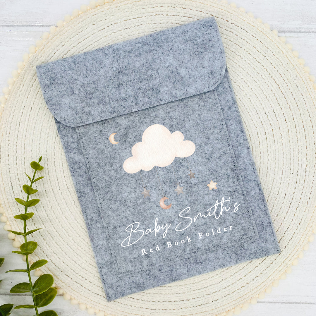 Personalised Clouds Red Book Cover