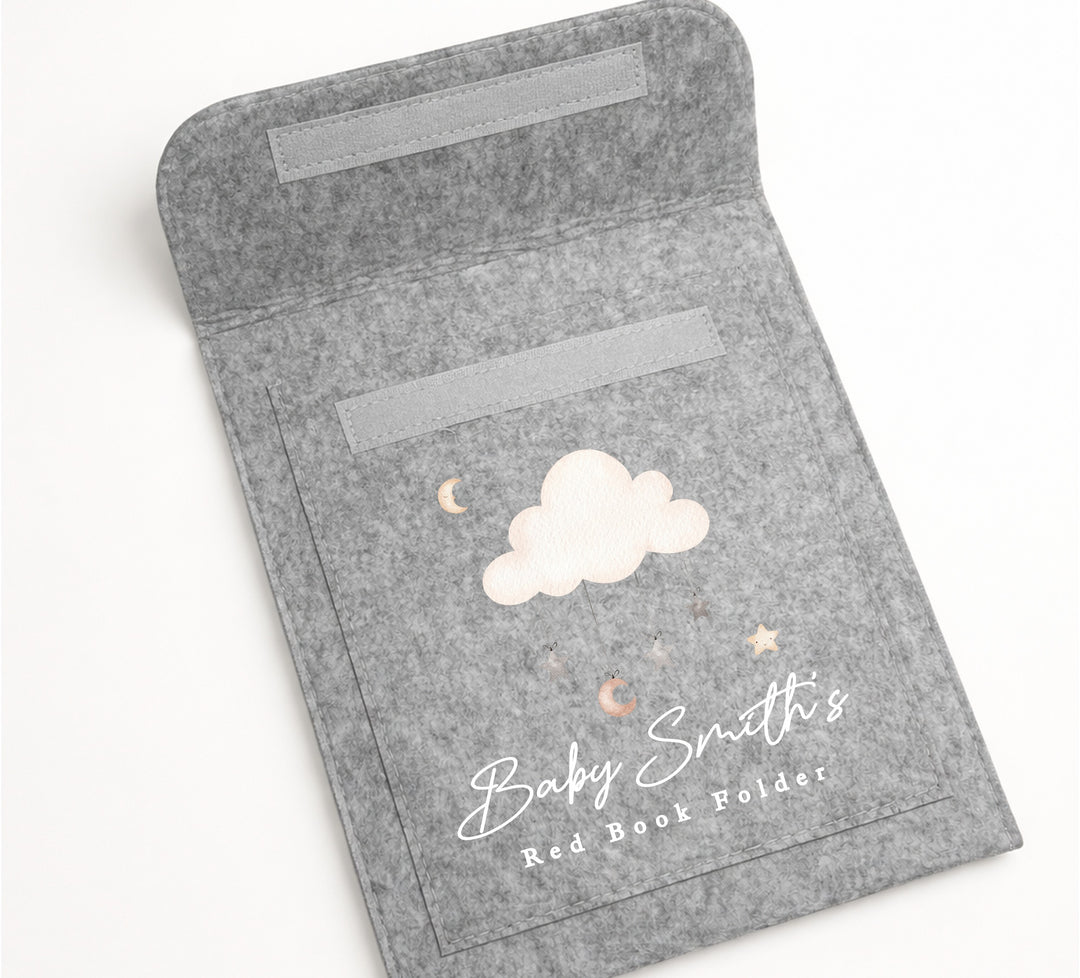 Personalised Clouds Red Book Cover