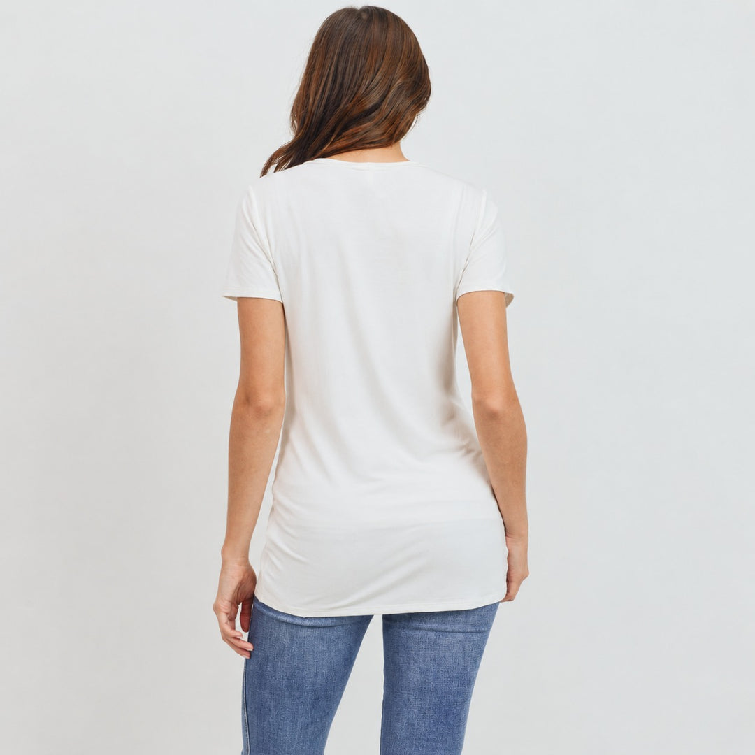 Maternity Black Crew Neck T-Shirt