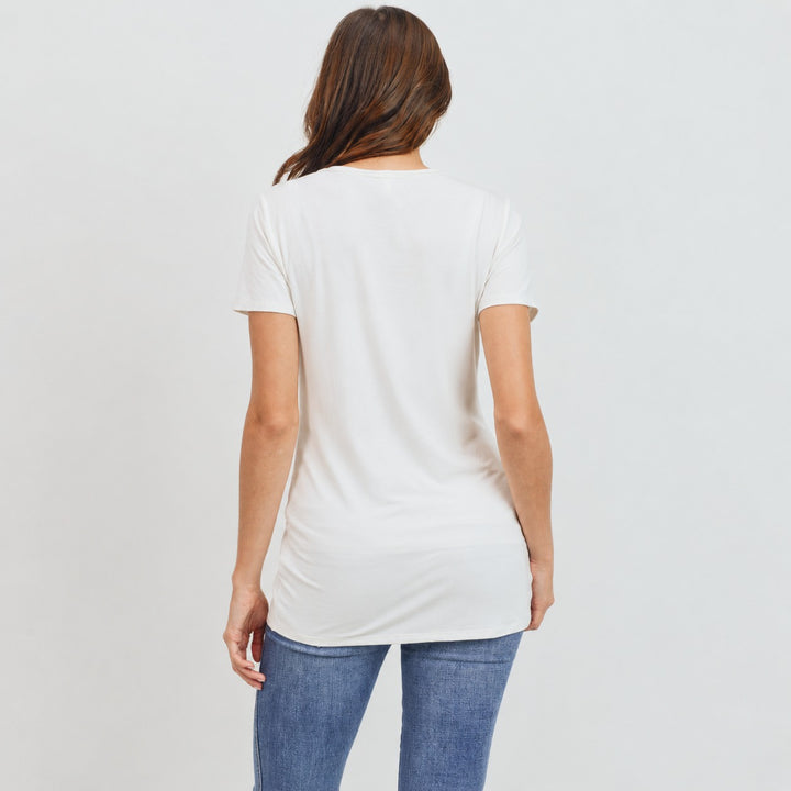 Maternity Black Crew Neck T-Shirt