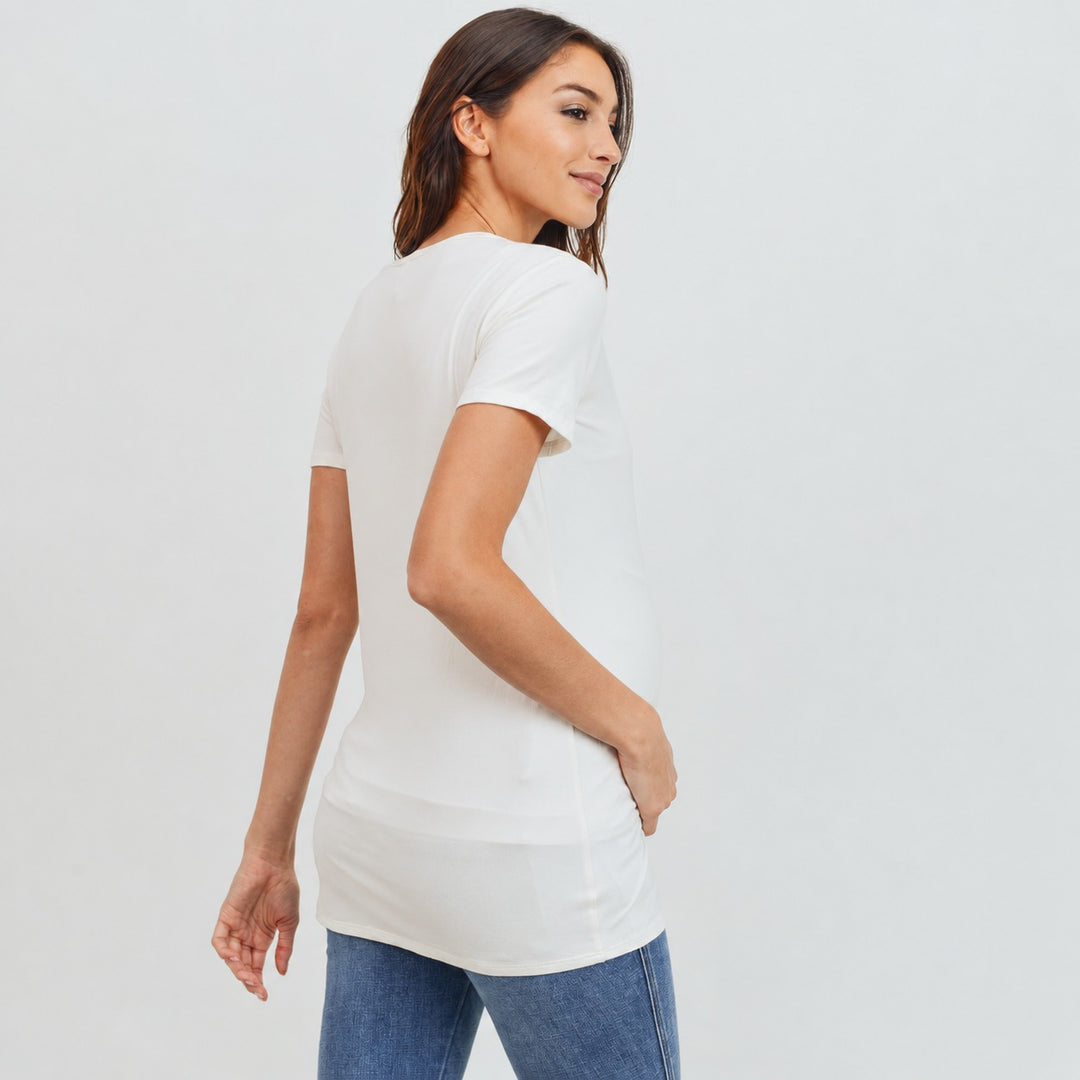 Maternity Black Crew Neck T-Shirt