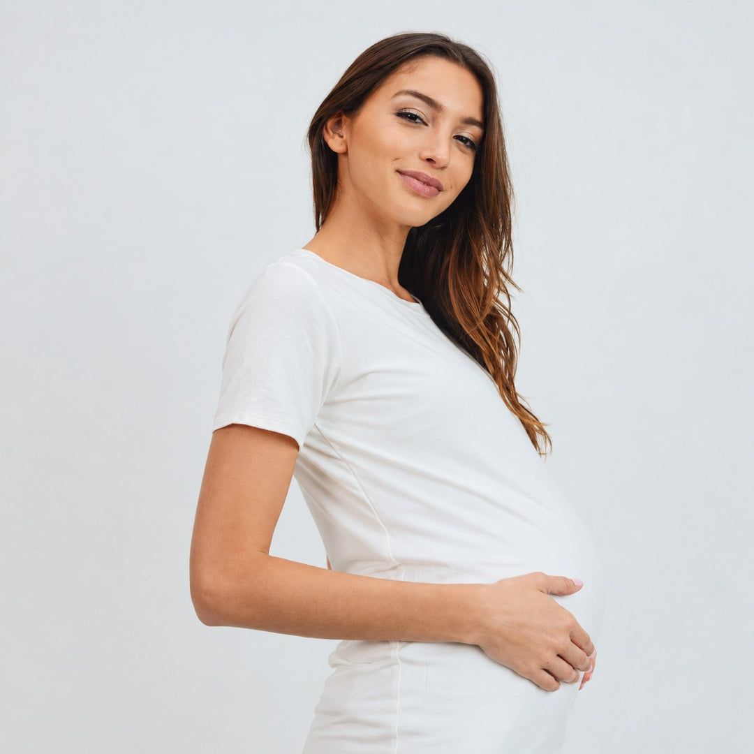 Maternity Black Crew Neck T-Shirt