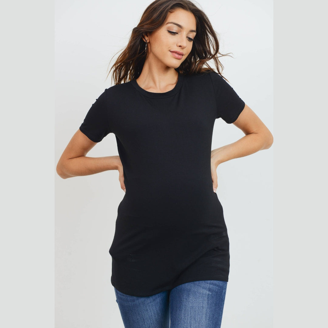 Maternity White Crew Neck T-Shirt