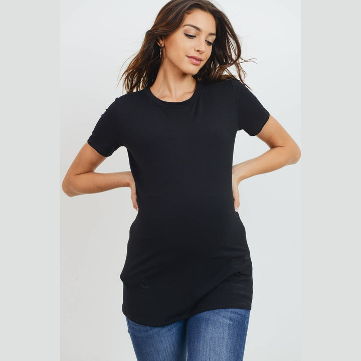 Maternity White Crew Neck T-Shirt