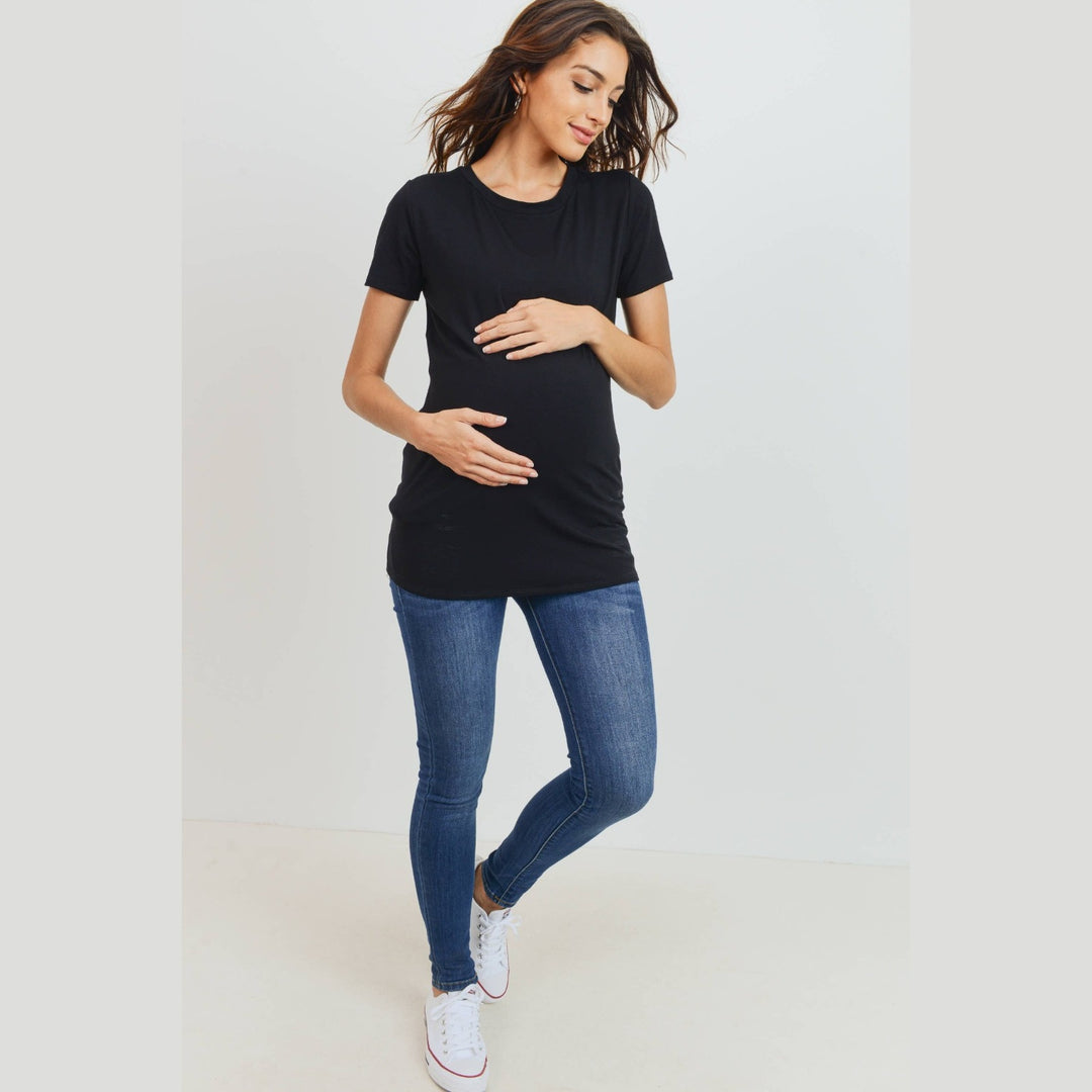Maternity White Crew Neck T-Shirt