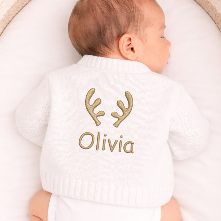 Personalised Reindeer Christmas Cardigan