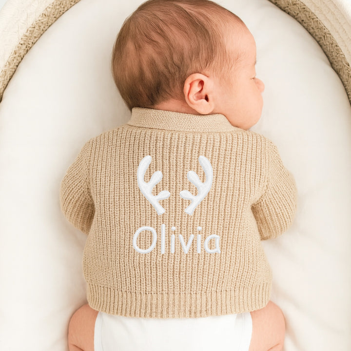 Personalised Reindeer Christmas Cardigan