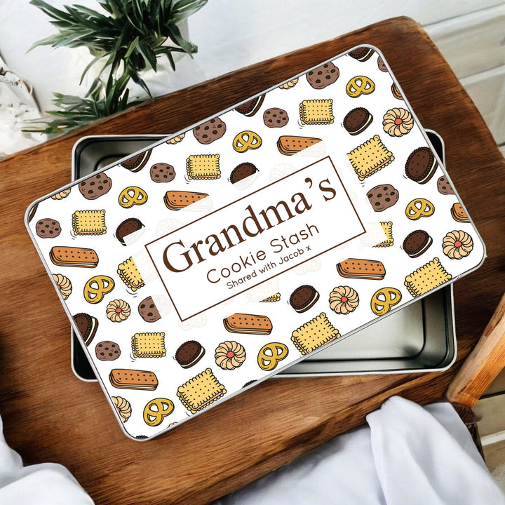 Personalised Grandma's Cookie Stash Gift Tin