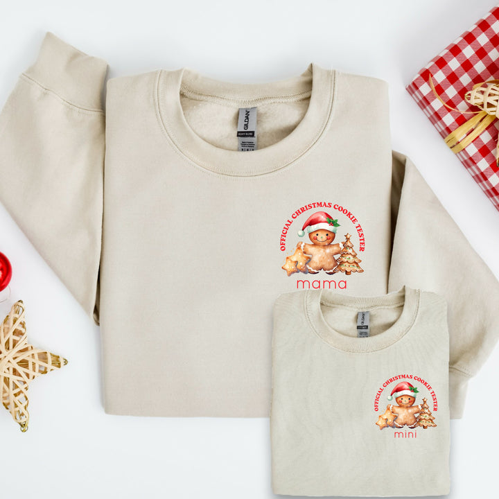 Personalised Christmas Cookie Tester Matching Sweatshirts