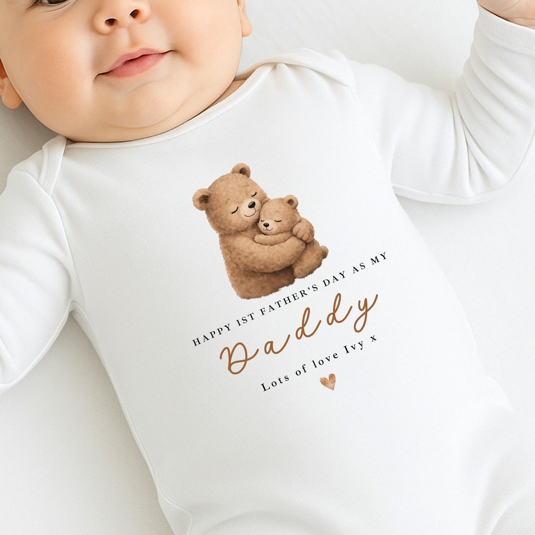 Personalised Brown Bears Happy 1st Father&