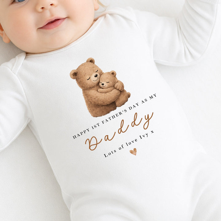 Personalised Brown Bears Happy 1st Father&