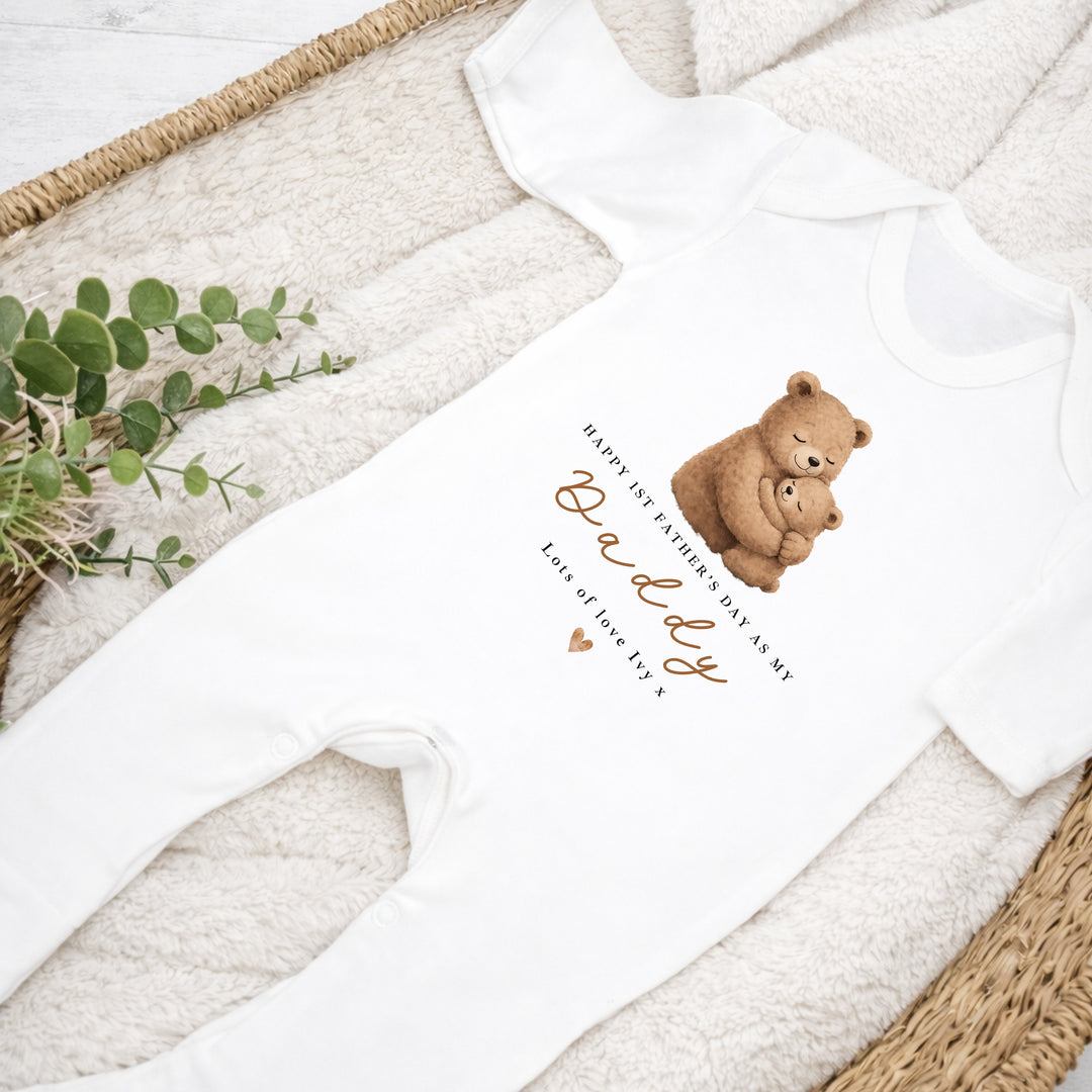 Personalised Brown Bears Happy 1st Father&