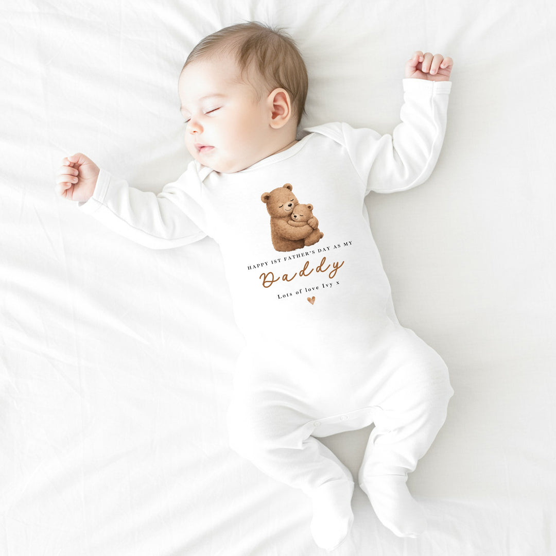 Personalised Brown Bears Happy 1st Father&