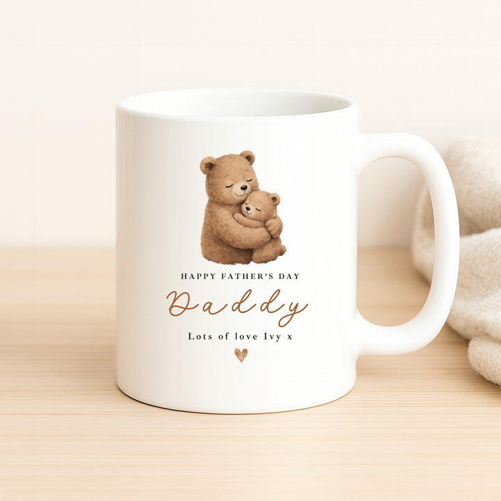 Personalised Brown Bears Happy Father's Day Daddy Mug