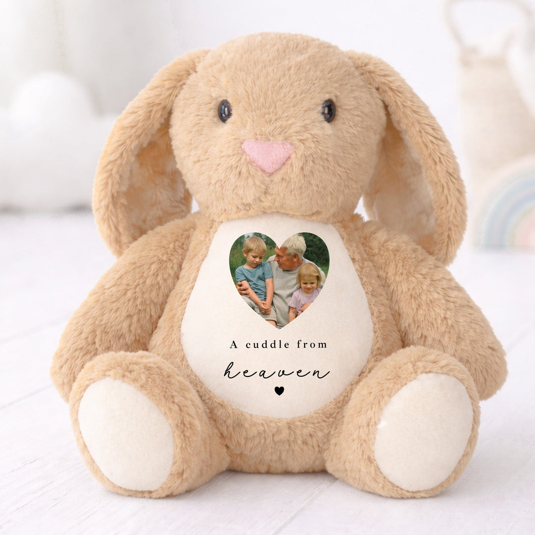Personalised Photo A Cuddle From Heaven Rabbit