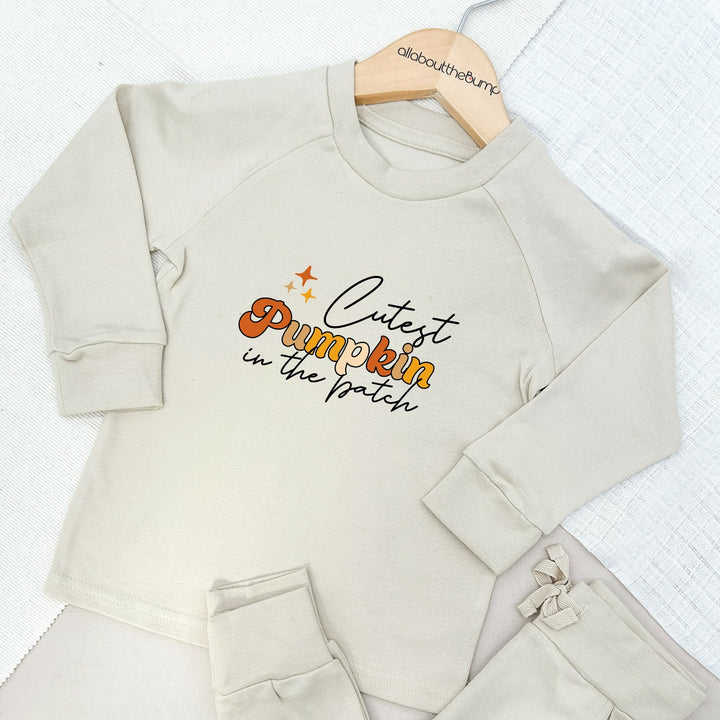 Cutest Pumpkin Lightweight Cotton Tracksuit | Peach Blue Brown Sand