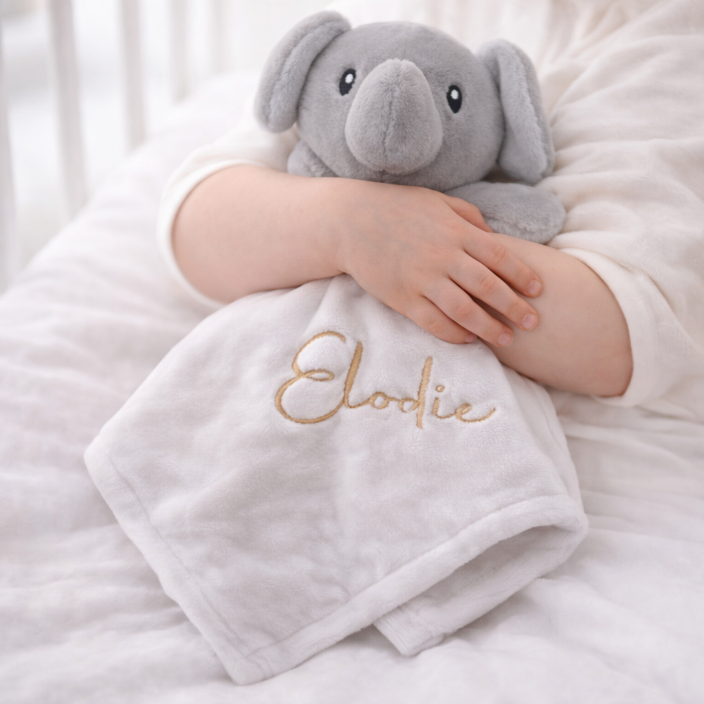 Unisex White Dressing Gown and Comforter Gift Hamper Set