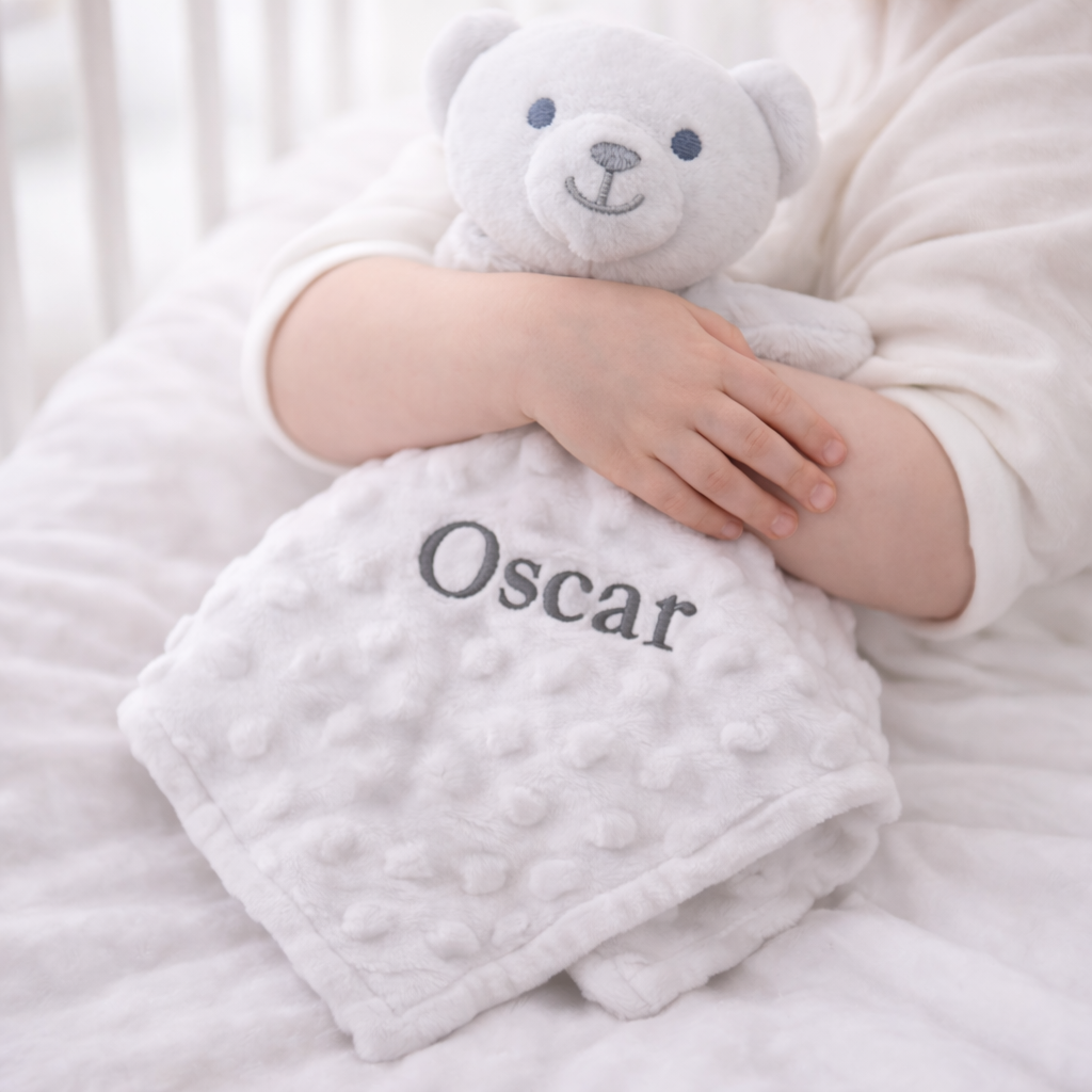 Personalised Embroidered White Dimple Comforter