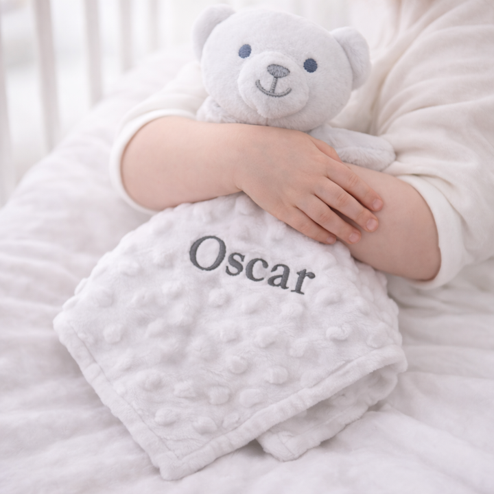 Personalised Embroidered White Dimple Comforter