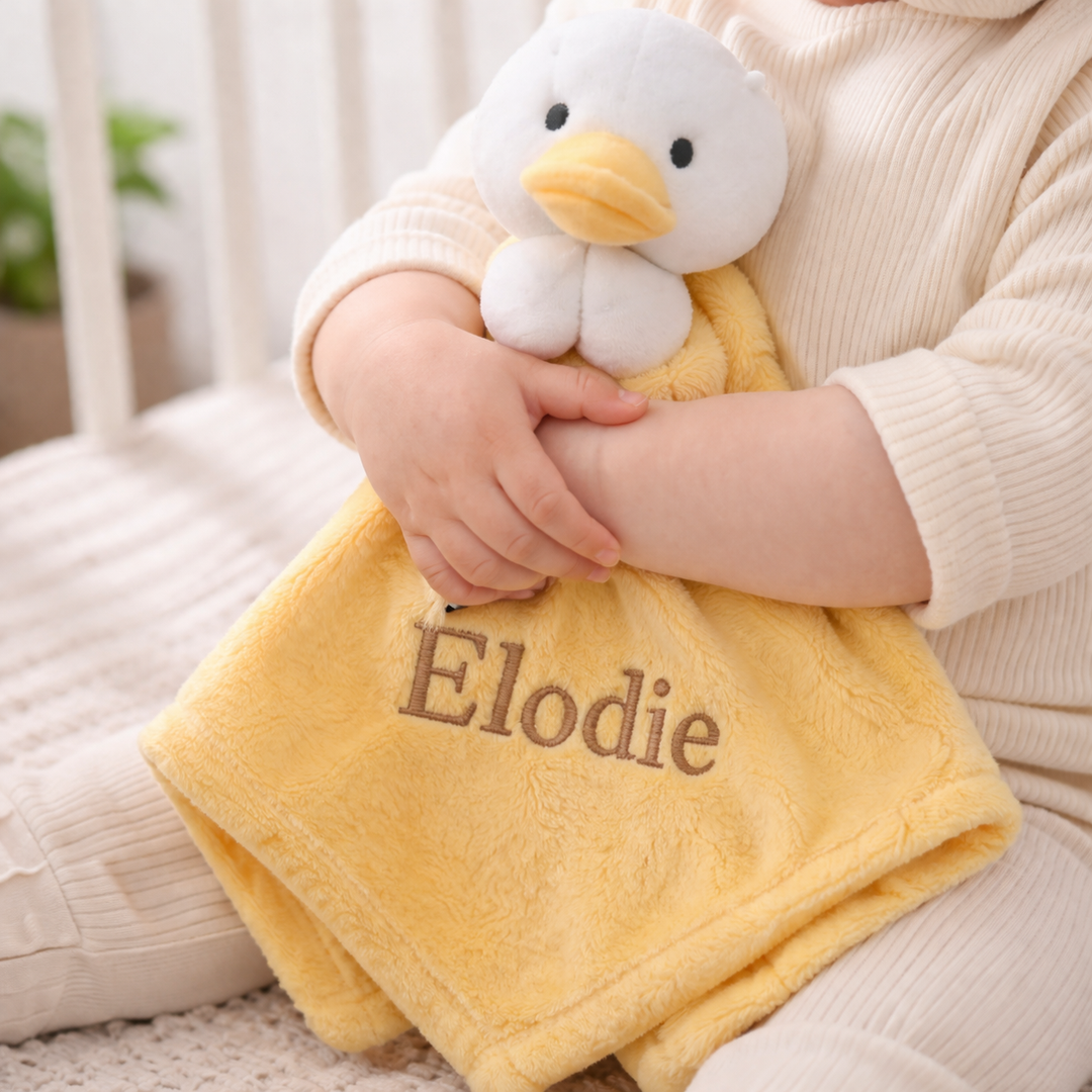Personalised Embroidered Yellow Duck Comforter
