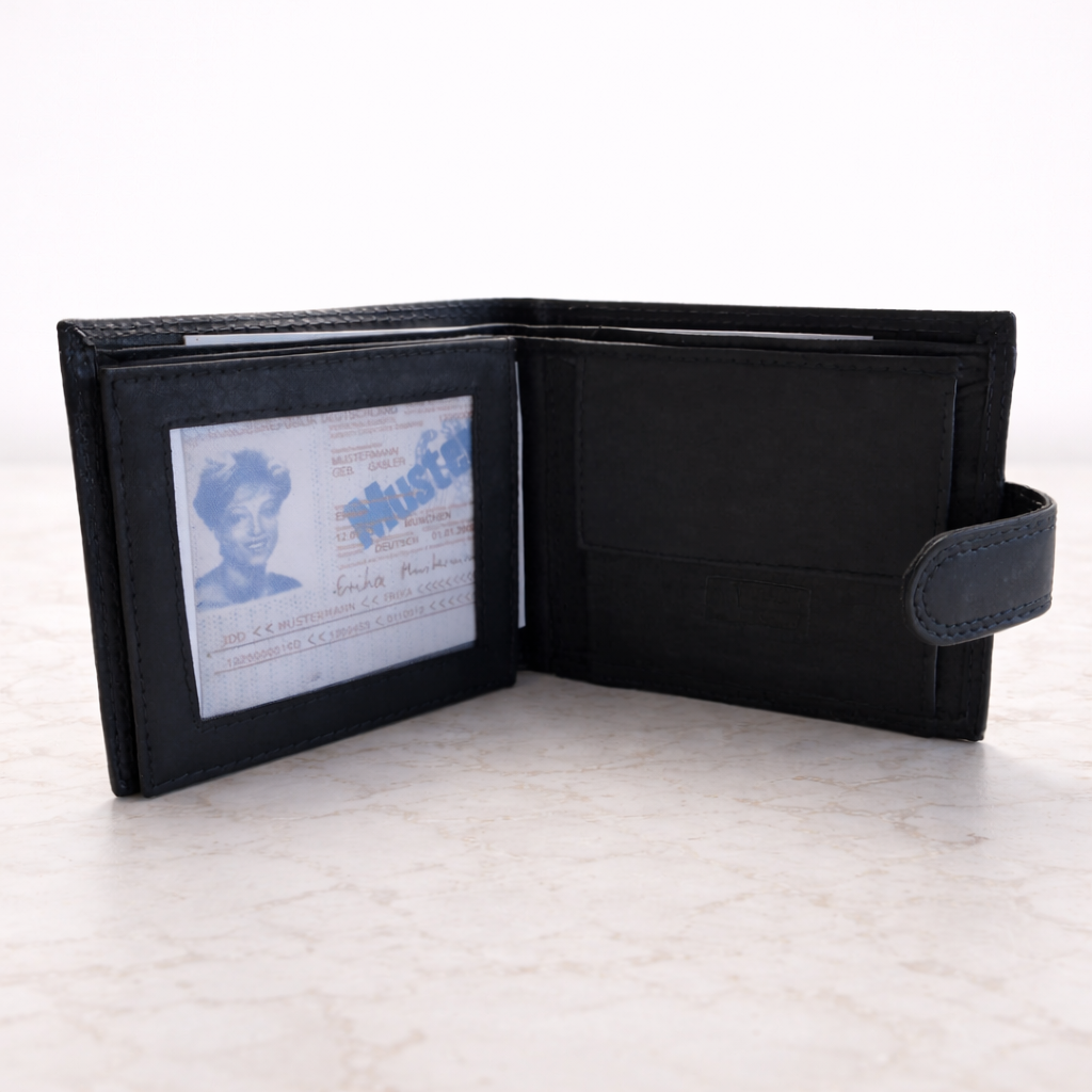 Personalised Engraved Best Dad Black Leather Wallet