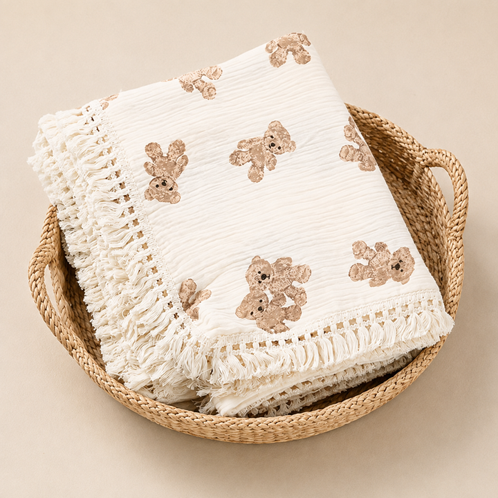Teddy Bear Muslin Cloth