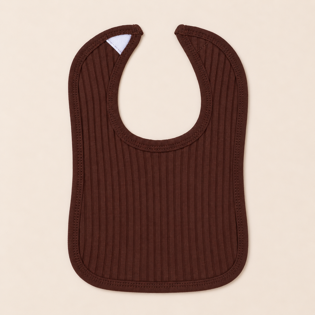 Chocolate Ribbed Bib