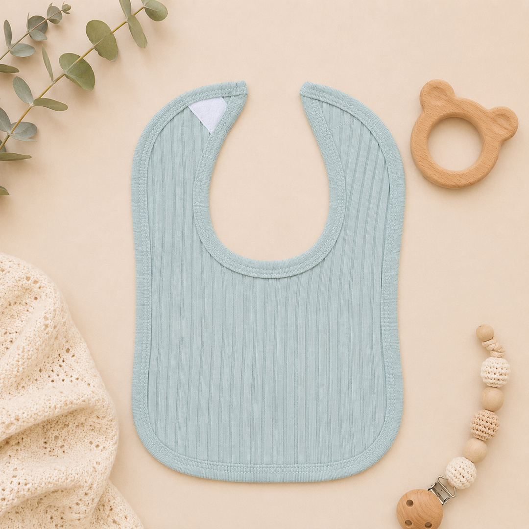 Sage Green Ribbed Bib
