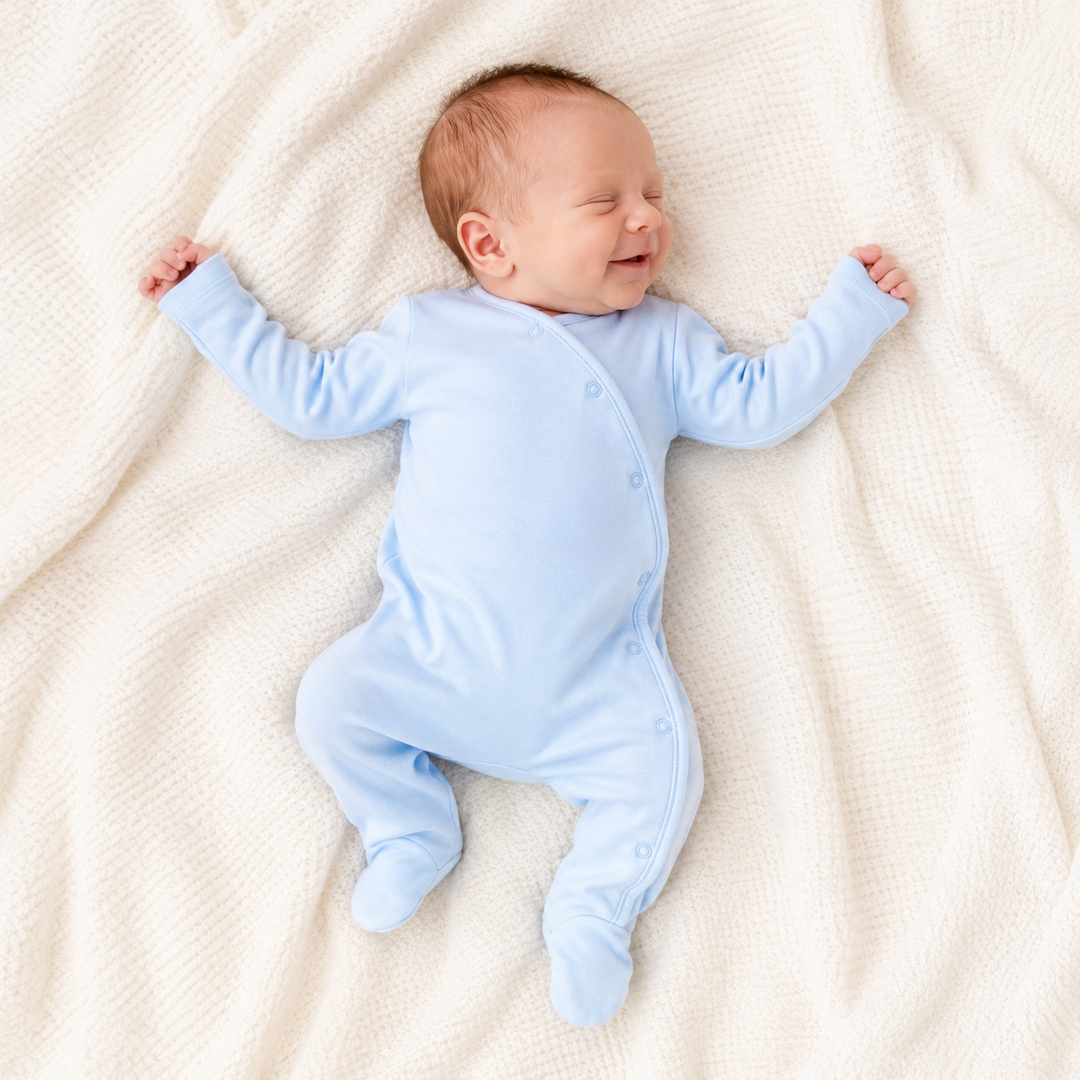 Blue Cotton Sleepsuit