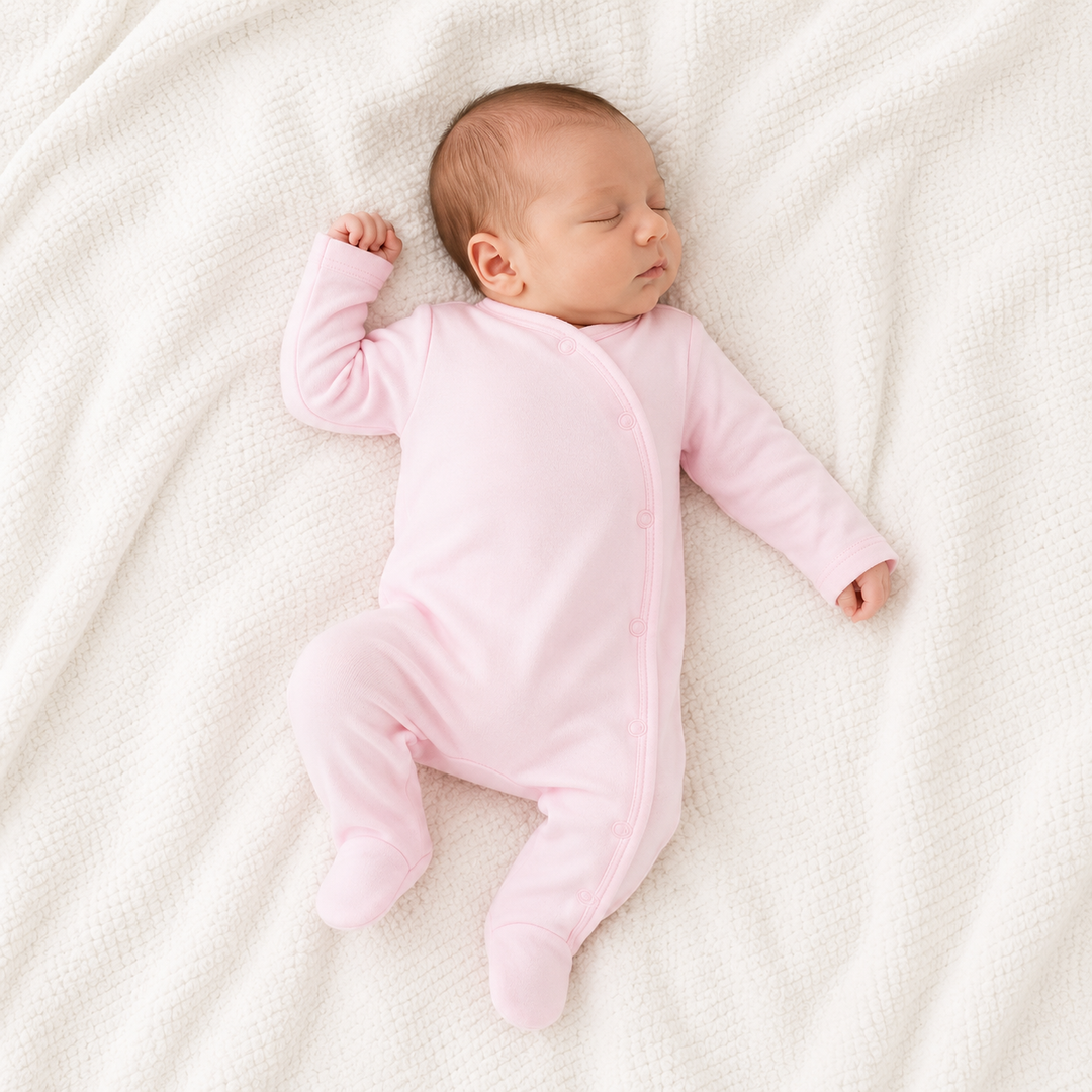 Pink Cotton Sleepsuit