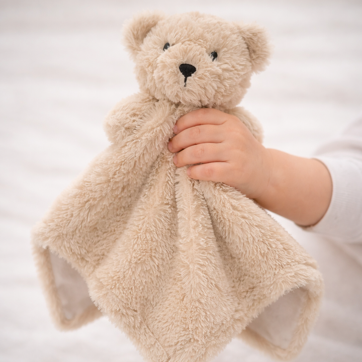 Unisex Beige Teddy Bear & Comforter Gift Hamper