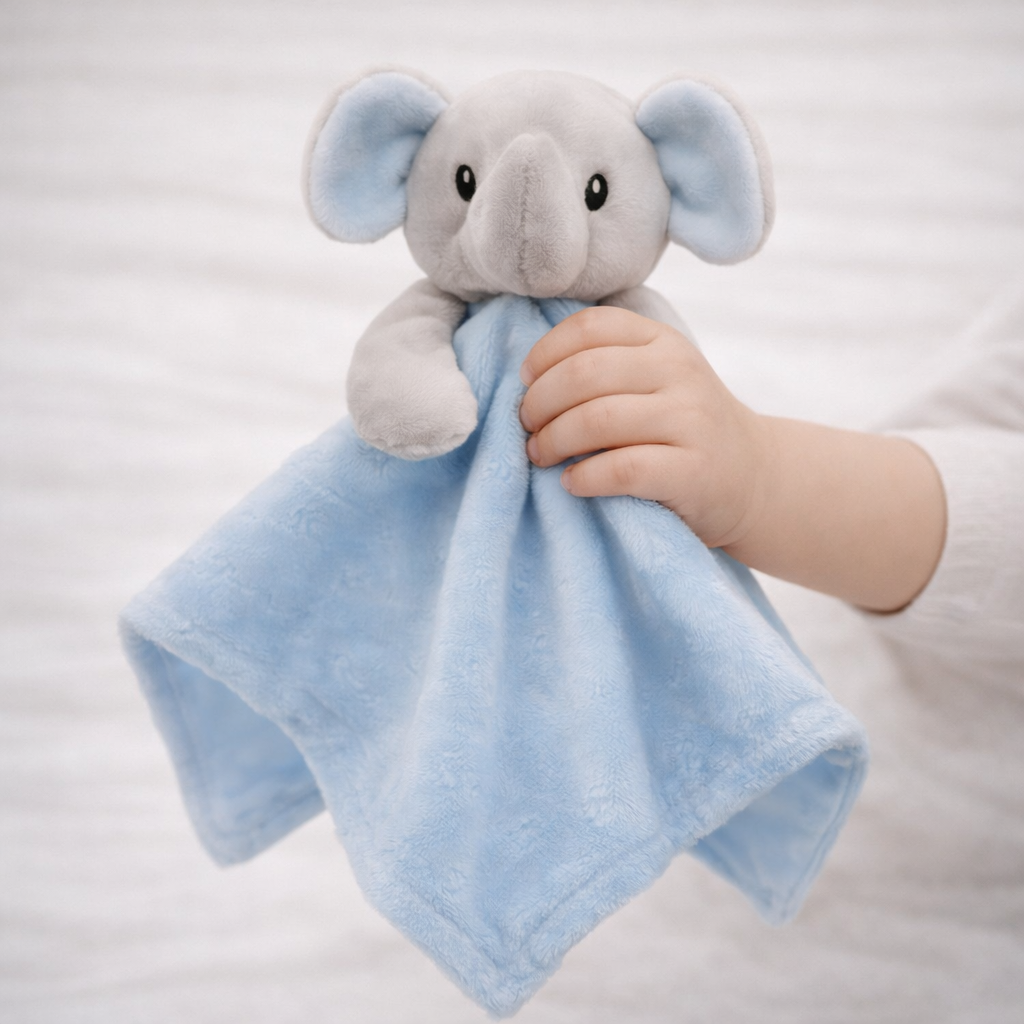 Boys Blue Elephant & Comforter Luxury Gift Hamper Set