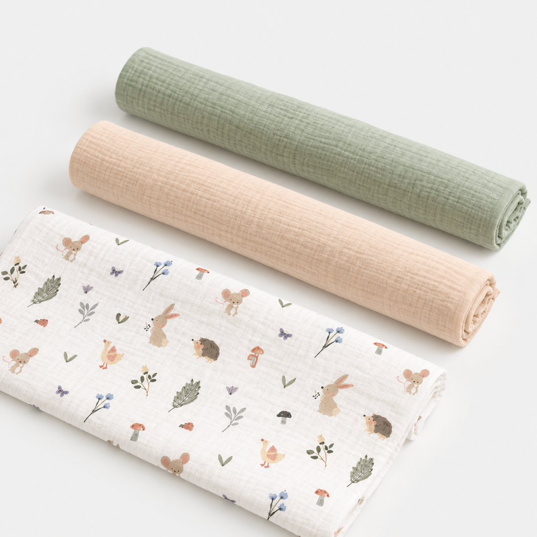 Pack of 3 Woodland Muslin Cloths