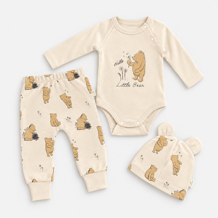 Classic Pooh Bear Beige 3 Piece Set