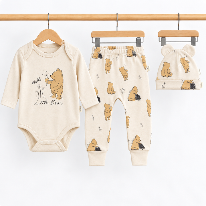 Classic Pooh Bear Beige 3 Piece Set
